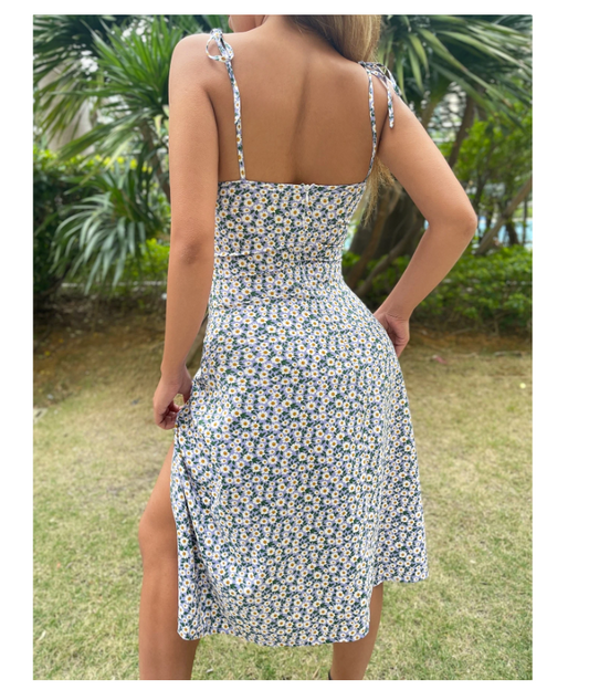 TRENDS Breezaya Vestido camisero con abertura en el muslo